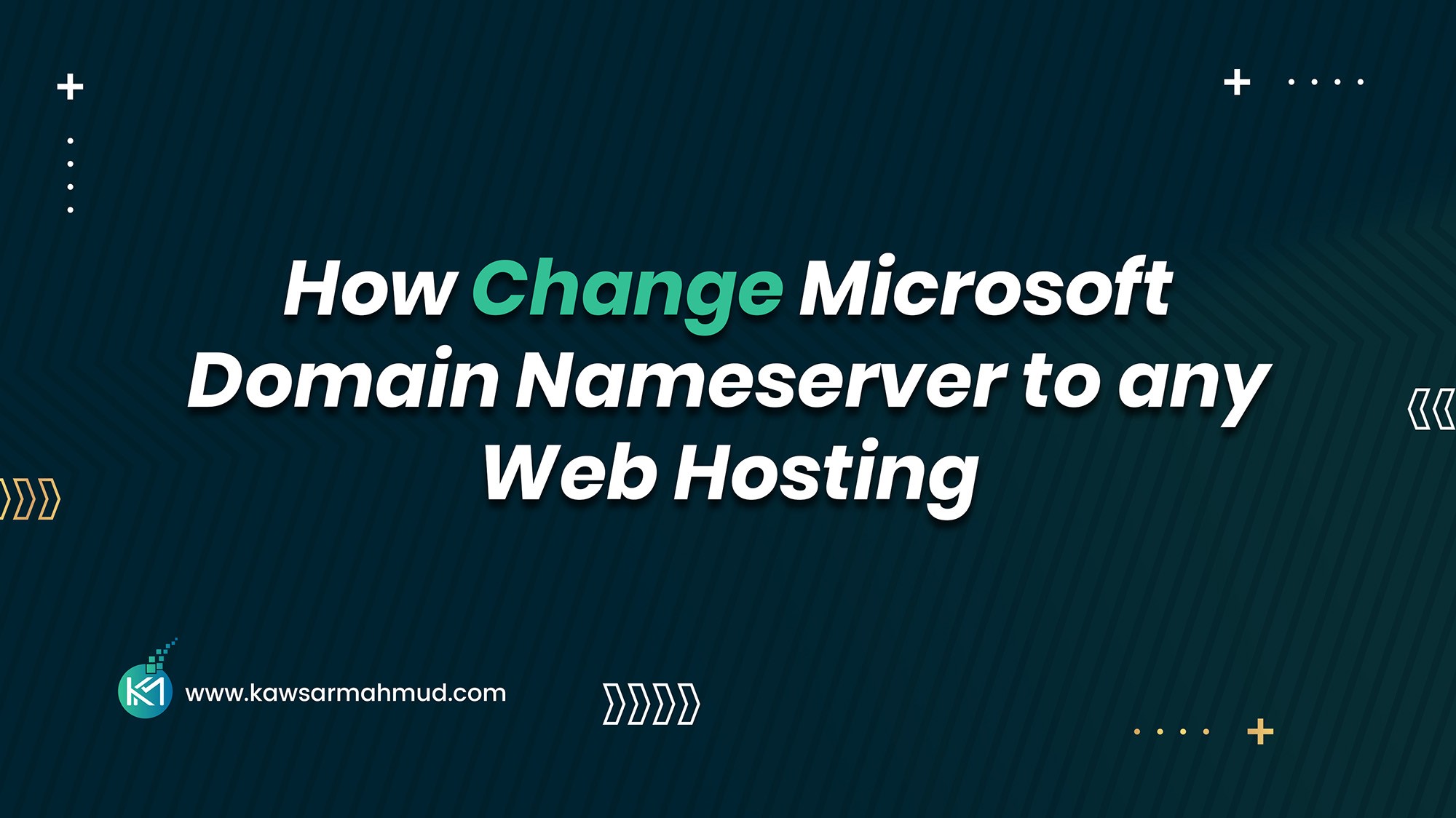 How to change Microsoft Domain Nameserver to any Web Hosting